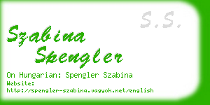 szabina spengler business card